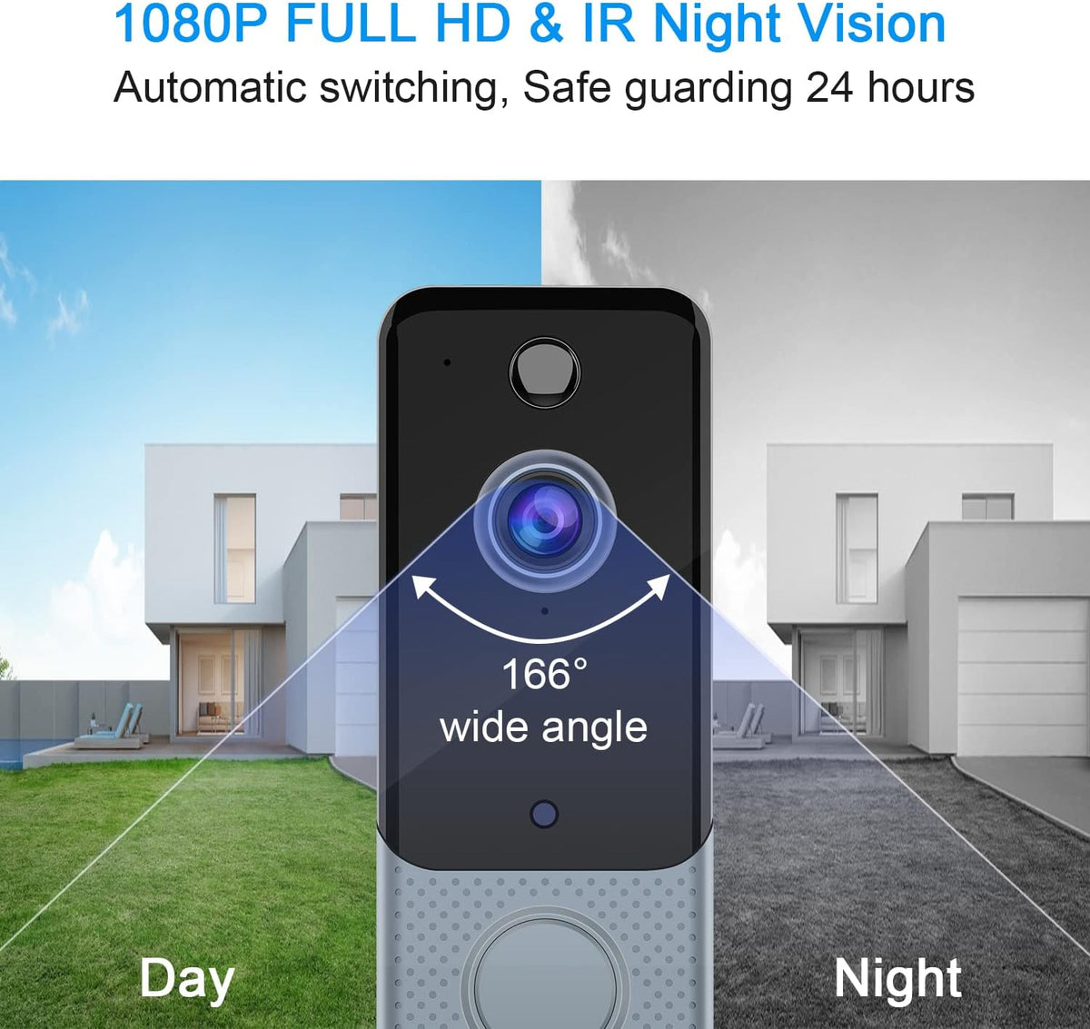 Wireless Video Doorbell Camera 1080P WiFi with Chime G1236