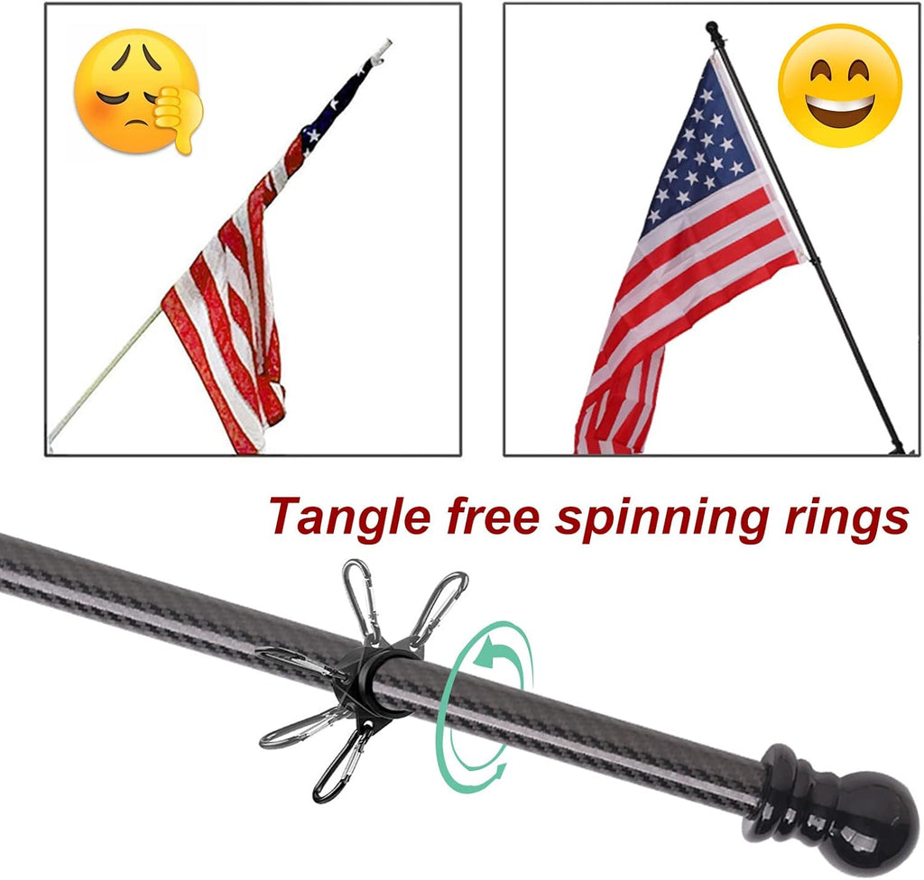 Carbon Fiber Flag Pole Kit with 3x5 Flag Y653931