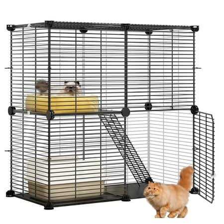 2-Tier Indoor Cat Cage Pet Playpen U614