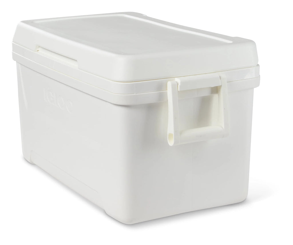 48 QT White Hard Sided Ice Chest Cooler Z2803