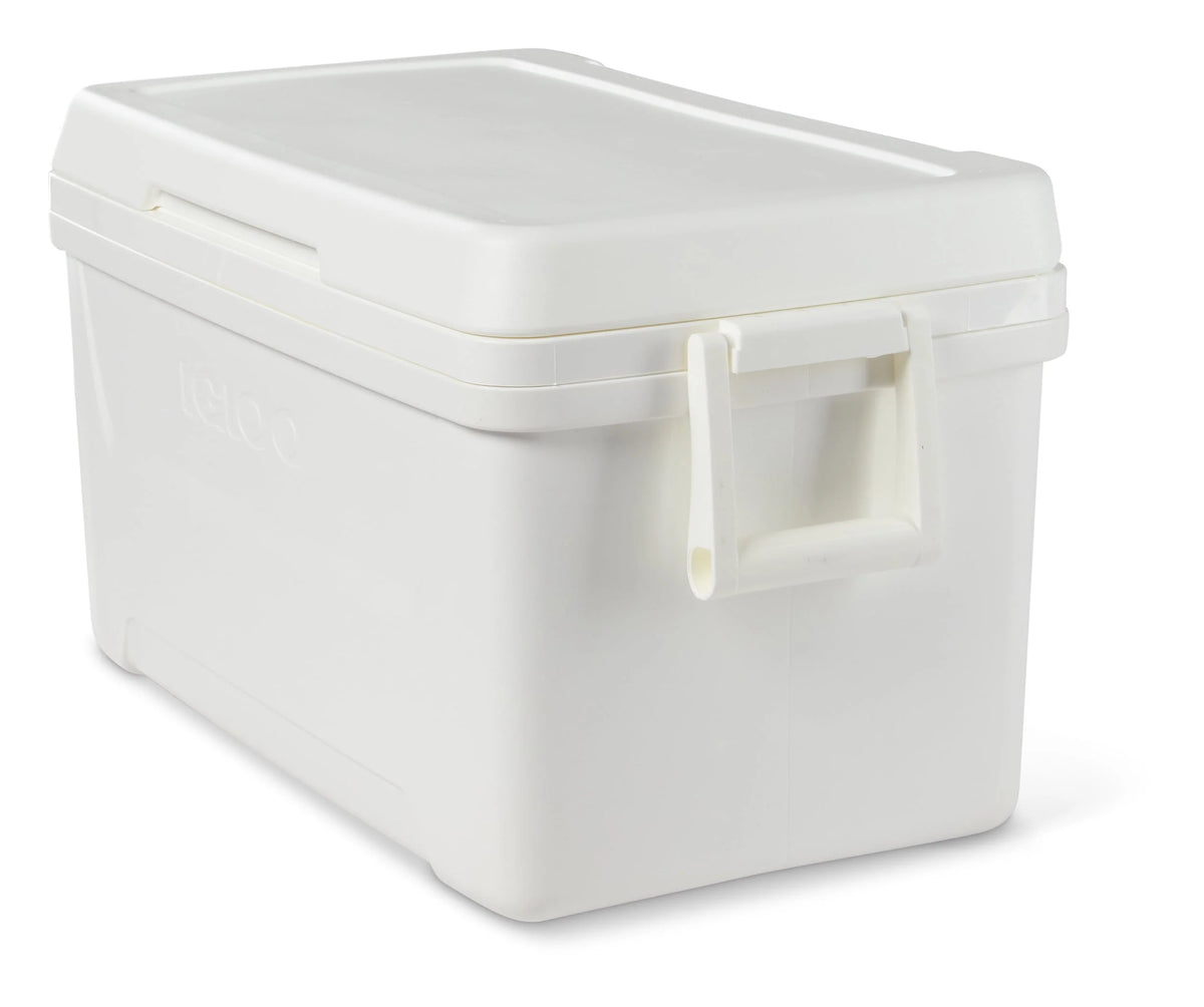 48 QT White Hard Sided Ice Chest Cooler Z2803