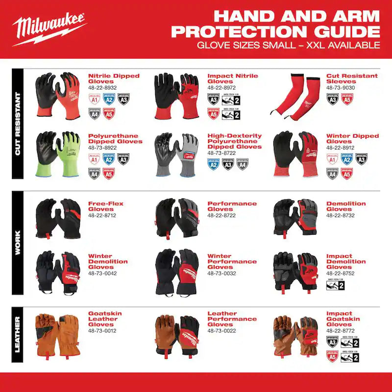 X-Large Level 3 Cut Resistant Polyurethane Dipped Work Gloves R9269