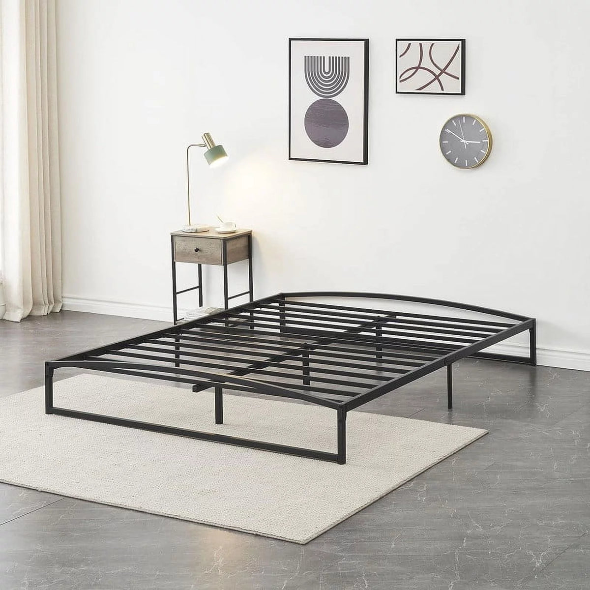 10 Inch Metal Twin Size Platform Bed Frame with Slat Support F7931