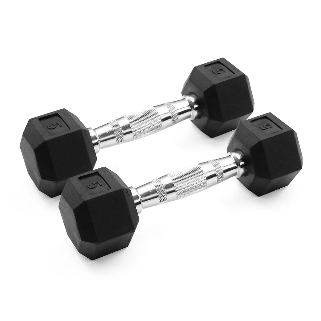 25lb Rubber Hex Dumbbell Pair T59427