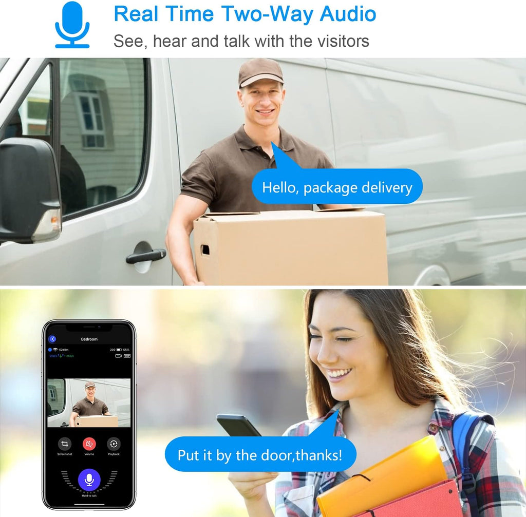 Wireless Video Doorbell Camera 1080P WiFi with Chime G1236