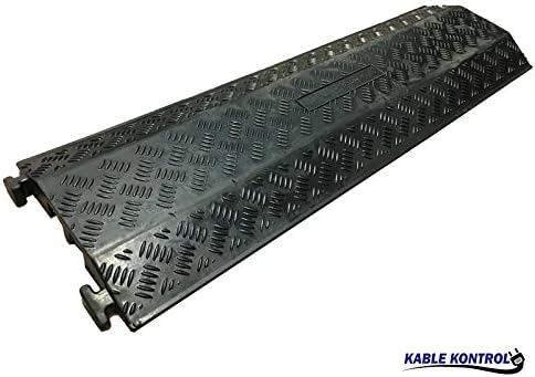 Black 2 Channel Rubber Cable Protector P50673
