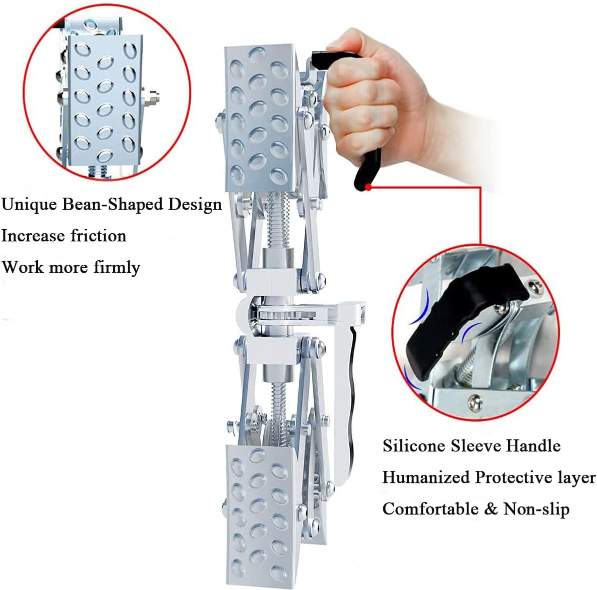 X-Shaped Wheel Chock Stabilizer with Integrated Wrench, 2 Sets Y290887