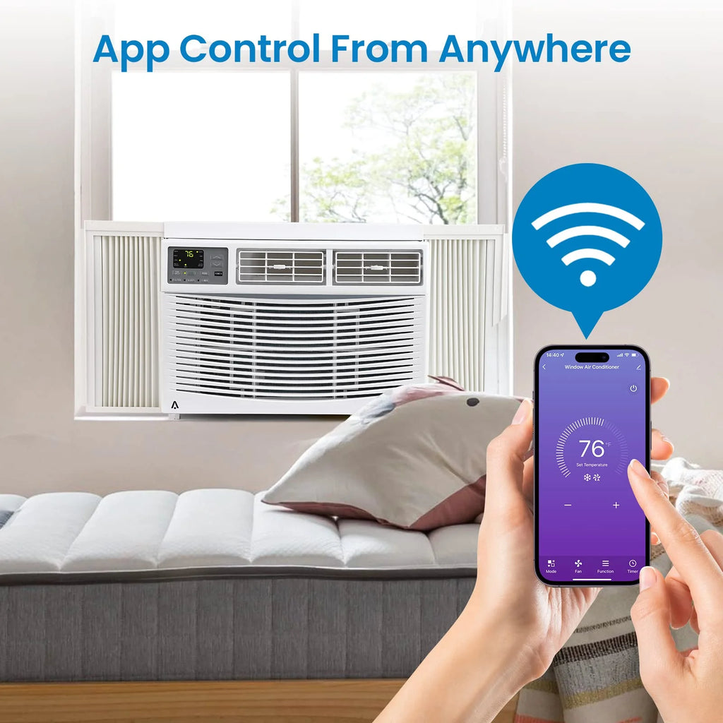 8,000 BTU Smart Window Air Conditioner White Q182924