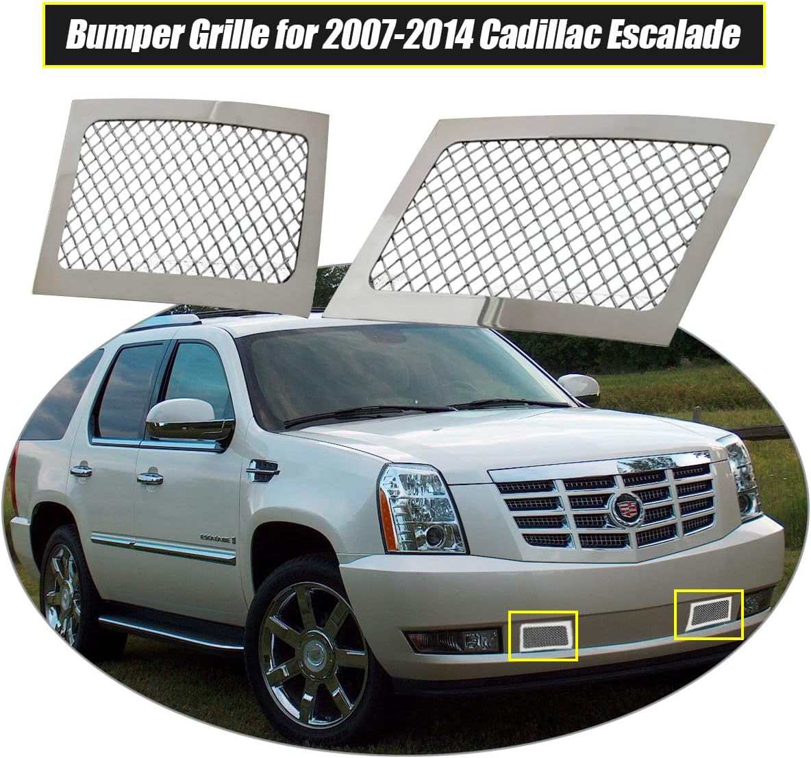 Front Lower Bumper Grille Chrome Stainless Steel V563090