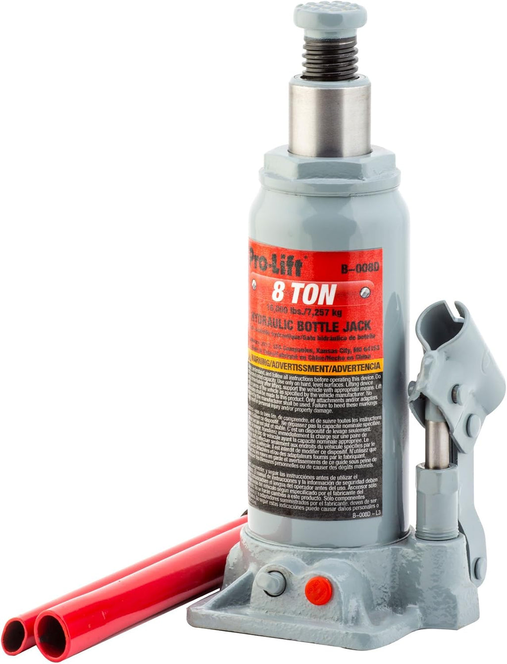 Grey Hydraulic Bottle Jack 8 Ton Capacity N2120