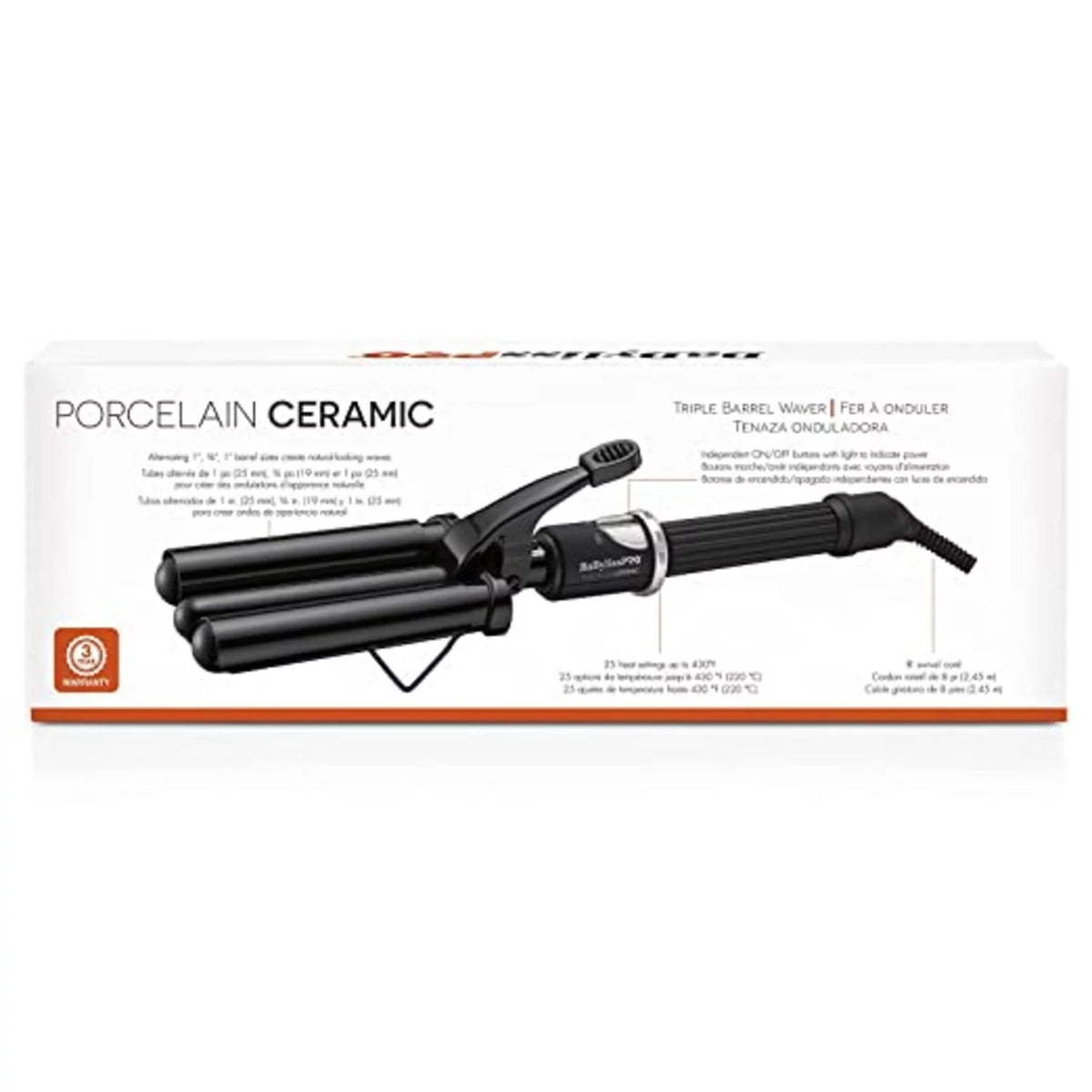 Ceramic Triple Barrel Waver I80986