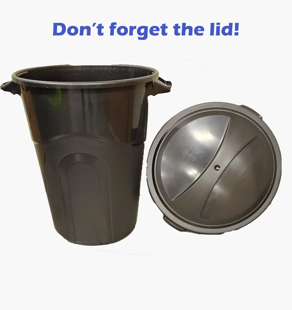 32 Gallon Heavy Duty Plastic Garbage Can with Lid B2922