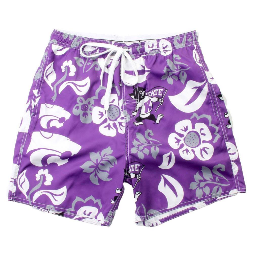 Purple Floral Volley Swim Trunks H5069
