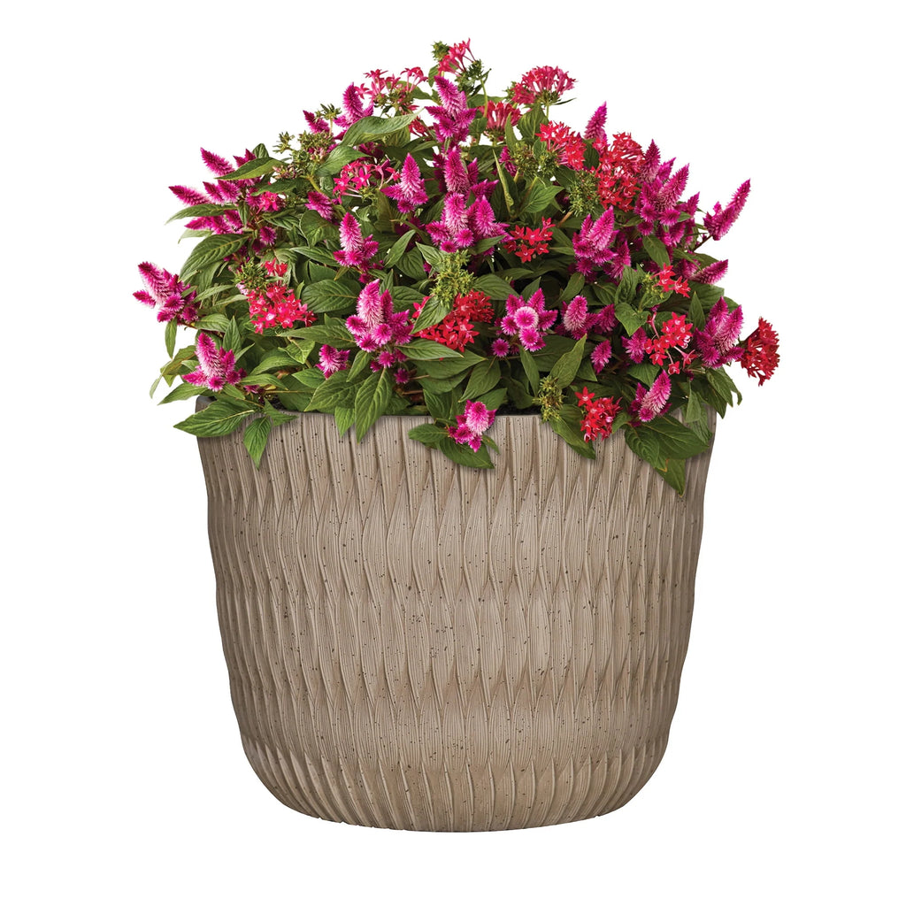 Black Resin Planter D693