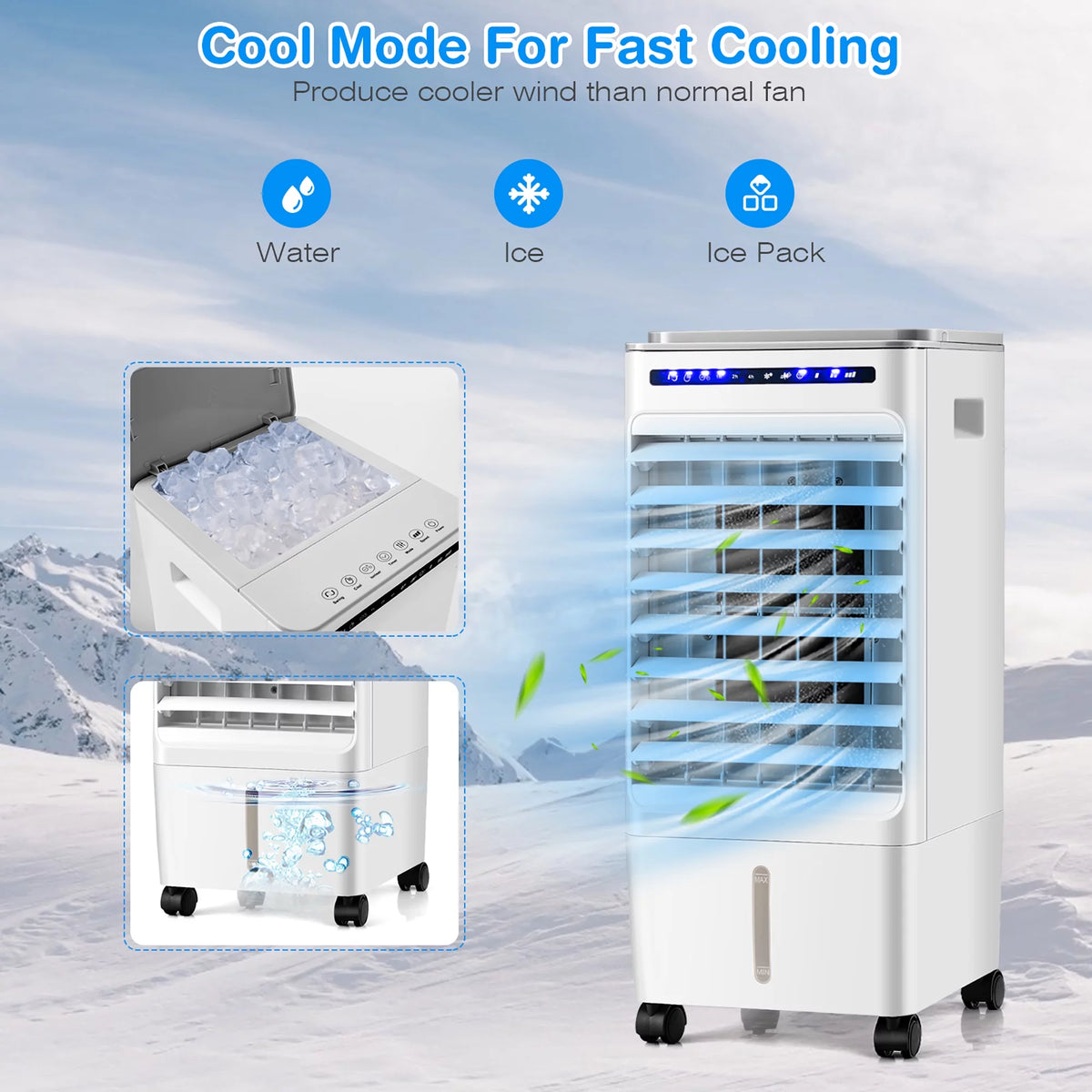 3-in-1 Evaporative Air Cooler Fan Humidifier U318