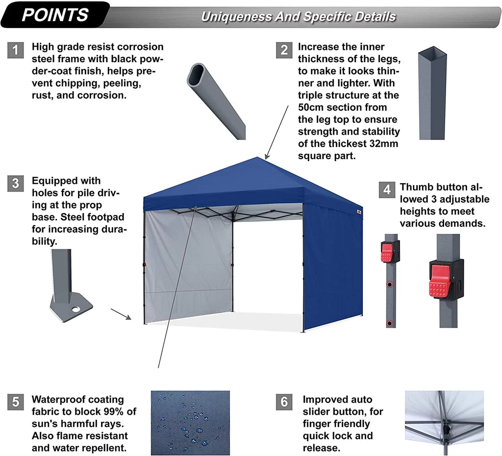 10 ft x 10 ft White Pop up Canopy Tent O16555