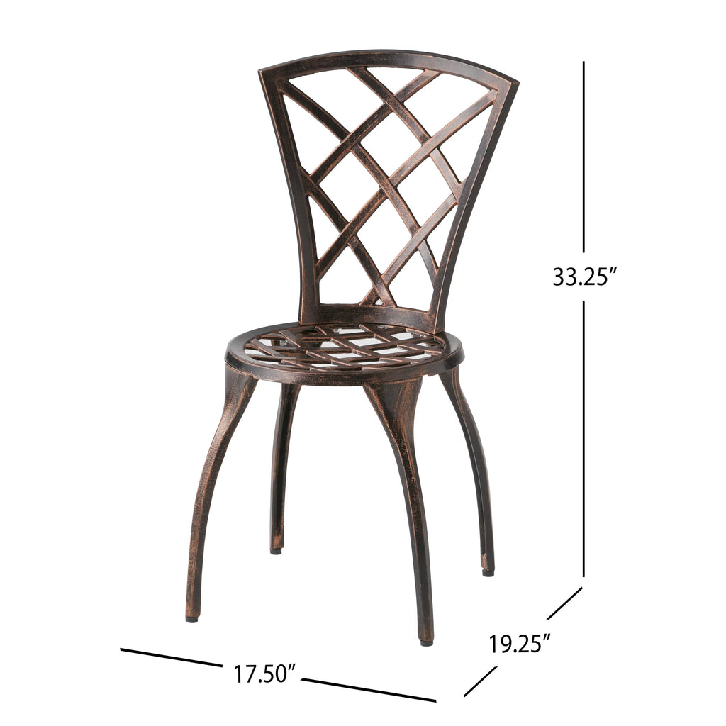 Modern Outdoor Cast Aluminum 3 Piece Bistro Set K580