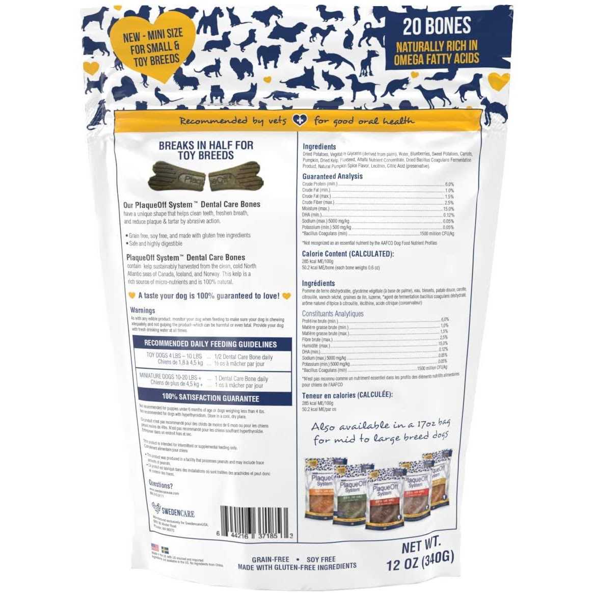 Mini Dental Bones Vegetable Fusion & Blueberry T275
