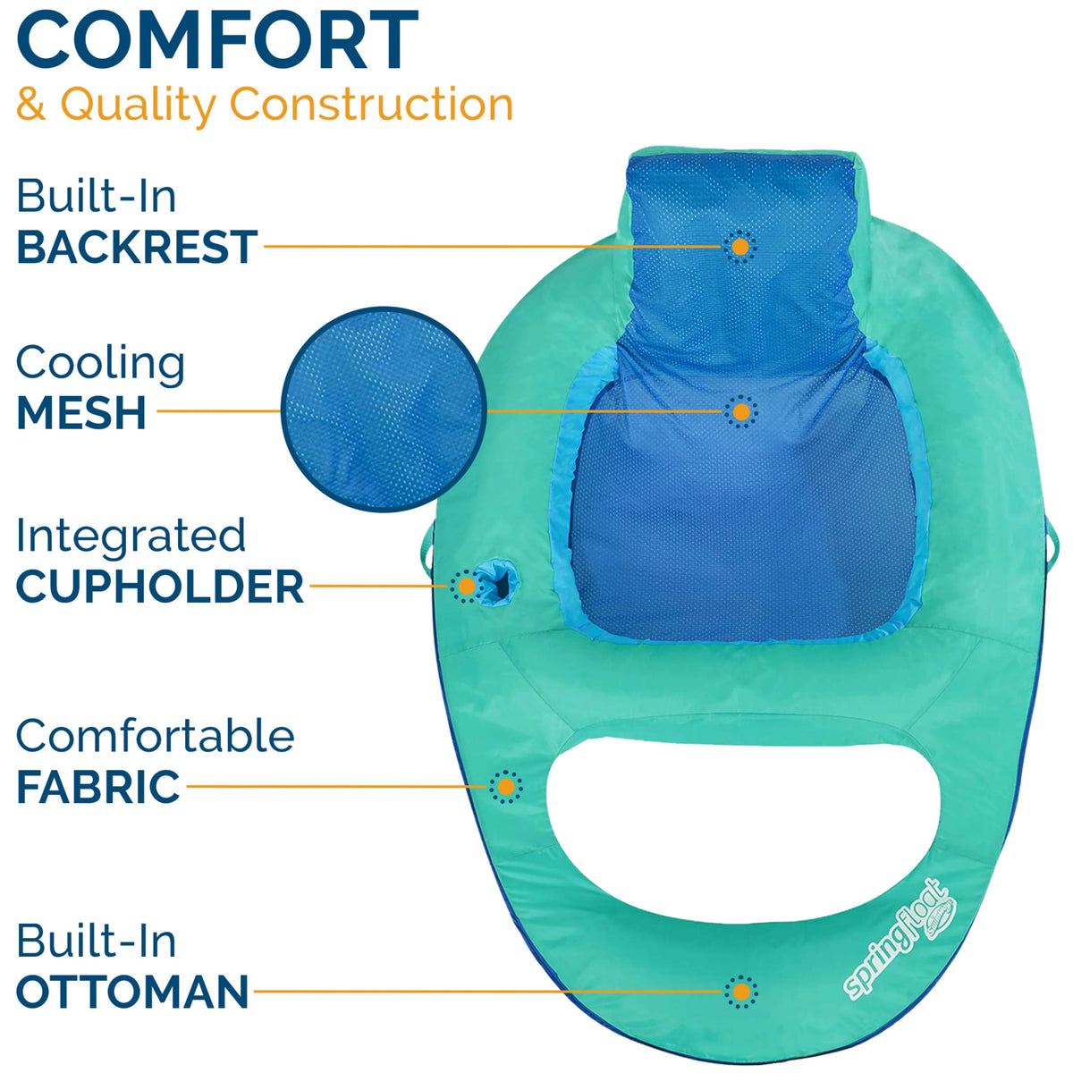 Spring Float Recliner Pool Lounger X528