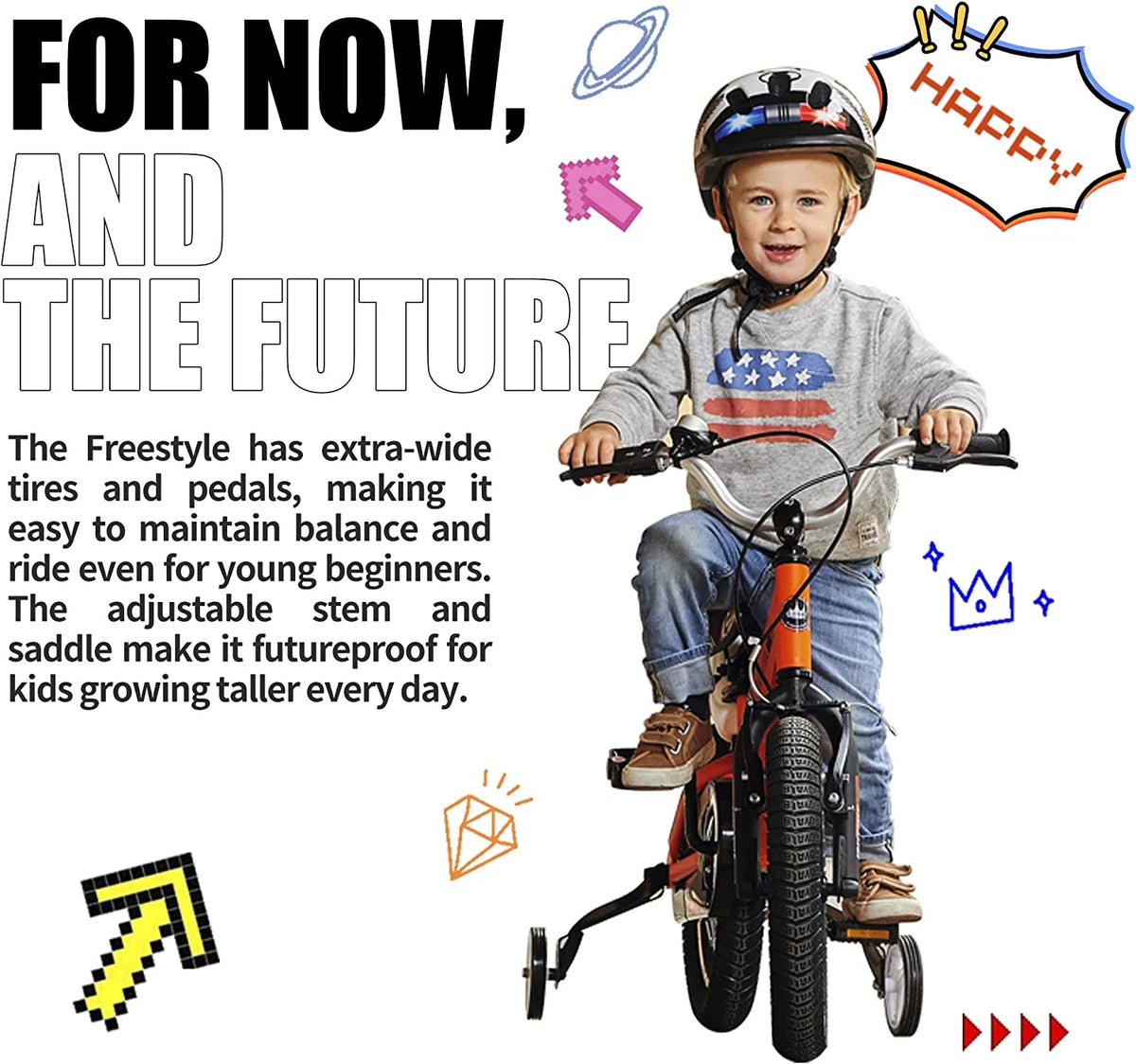 12 In Black Kids Bike with Training Wheels N60748