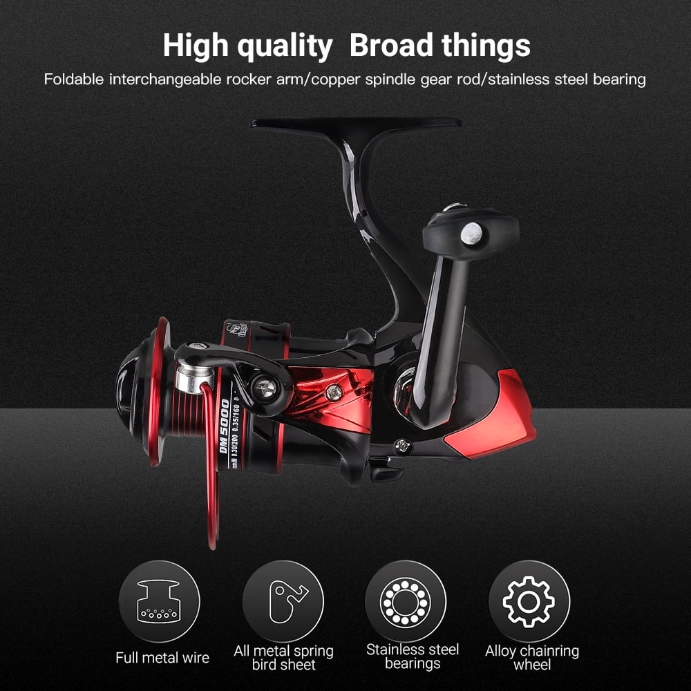 Lightweight 5.2:1 Gear Ratio Spinning Fishing Reel I30007