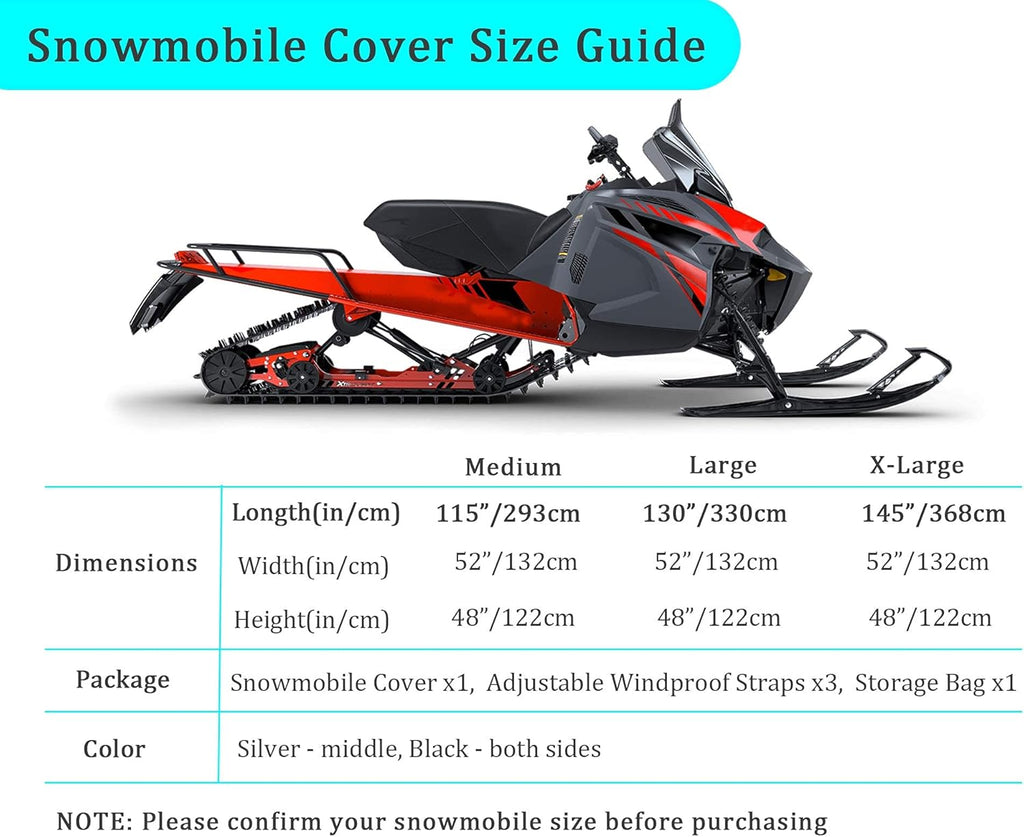 Waterproof X-Large Snowmobile Cover R709