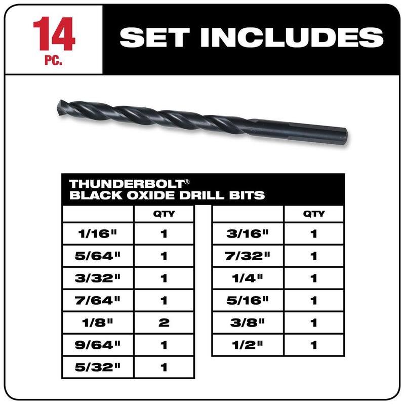 Black Oxide Drill Bit Set 14-Piece S50988