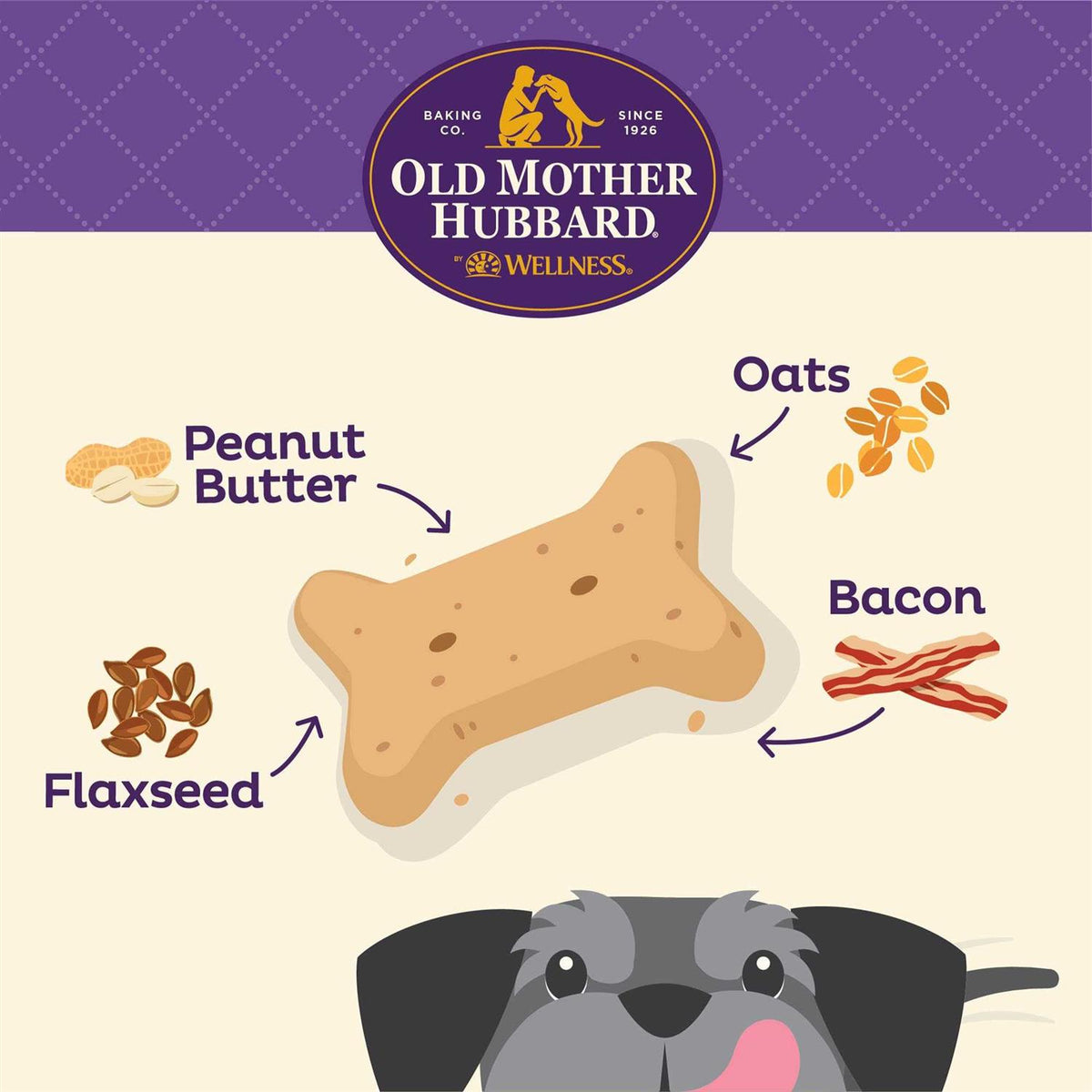 Peanut Butter & Bacon Baked Dog Treats Y4905
