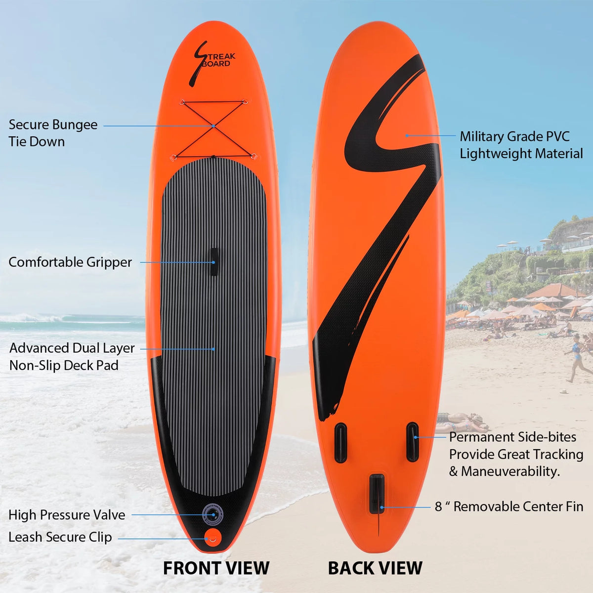 10' Inflatable Stand up Paddle Board with Paddle & Hand Pump S94010