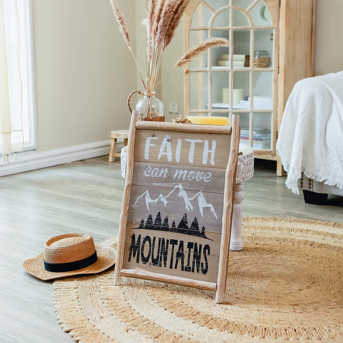 Vintage Wood Wall Sign with Bible Verses H8059