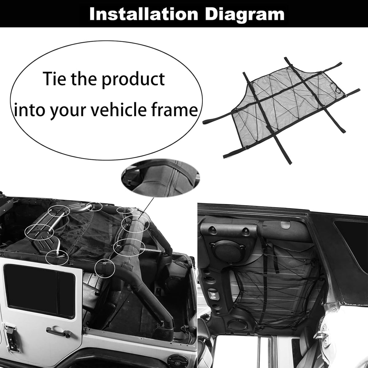 Overhead Storage Cargo Net L156