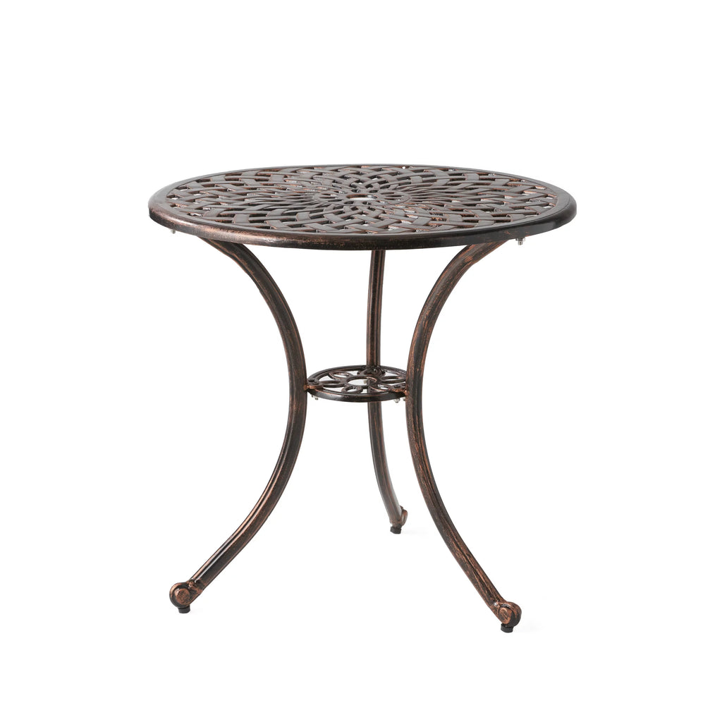 Modern Outdoor Cast Aluminum 3 Piece Bistro Set K580
