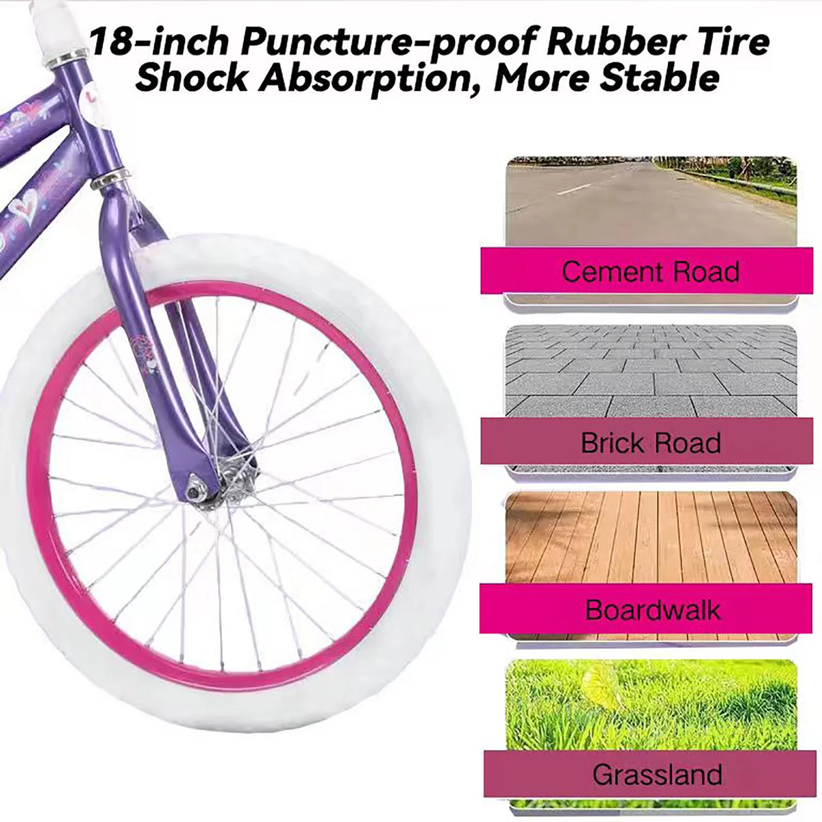 18 in. Kids Bike with Training Wheels Q153