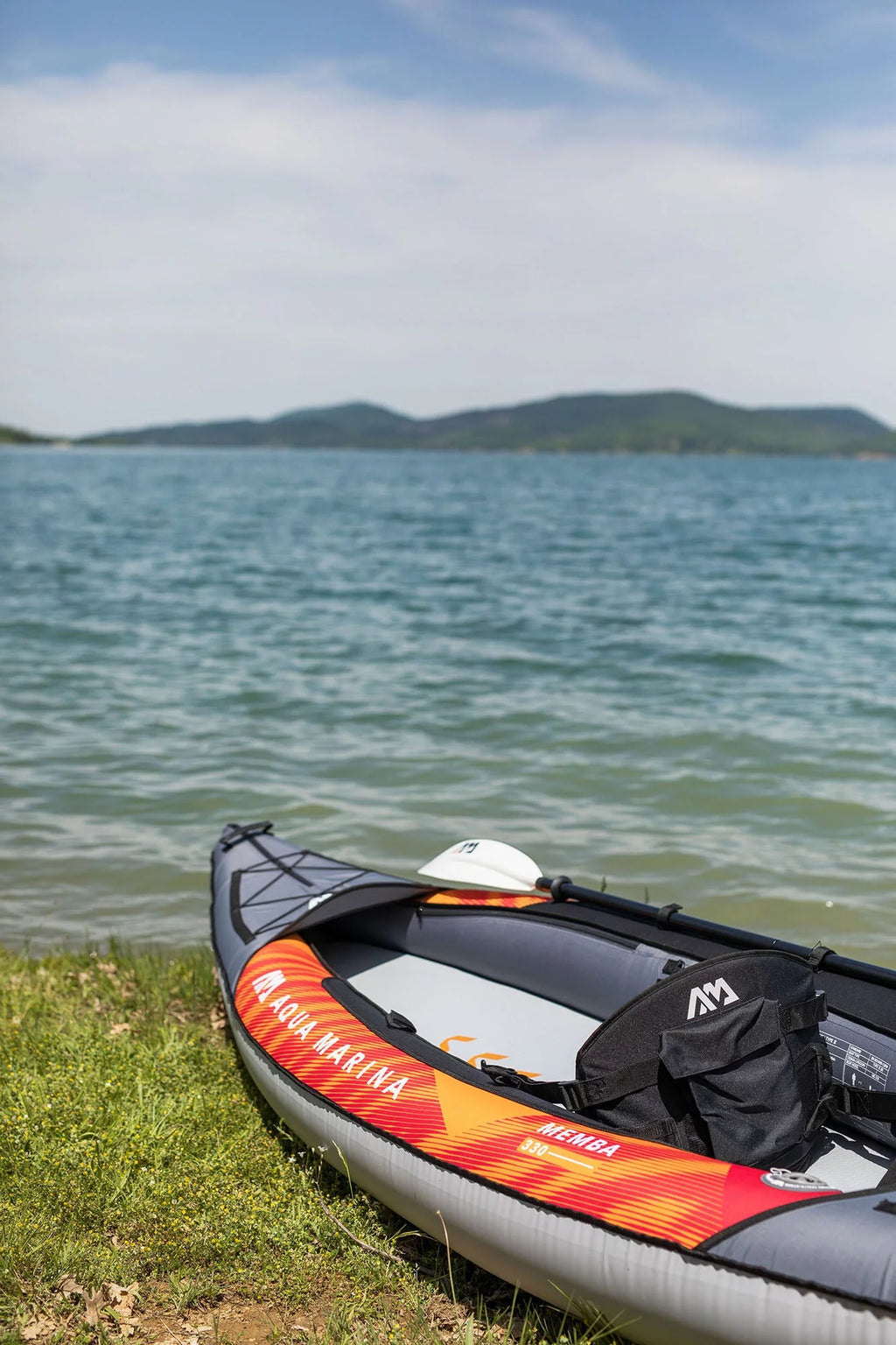 Inflatable Touring Kayak with Carry Bag, Paddle, Fin, Pump V8596