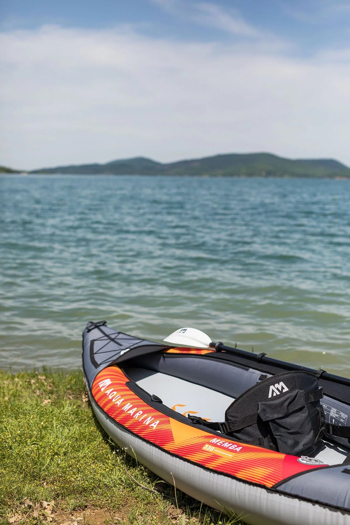 Inflatable Touring Kayak with Carry Bag, Paddle, Fin, Pump V8596