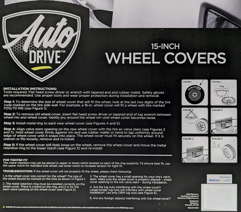 16-in Silver ABS Plastic Wheel Cover J44613
