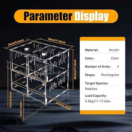 4 Grids Reptile Terrarium Cage X801