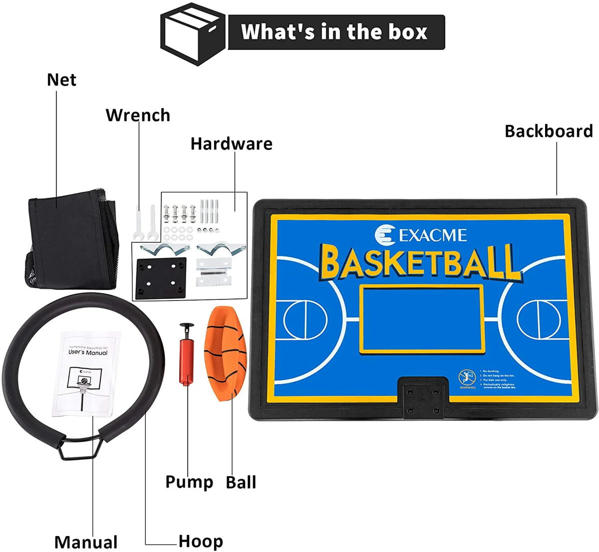 Red Trampoline Basketball Hoop G25352