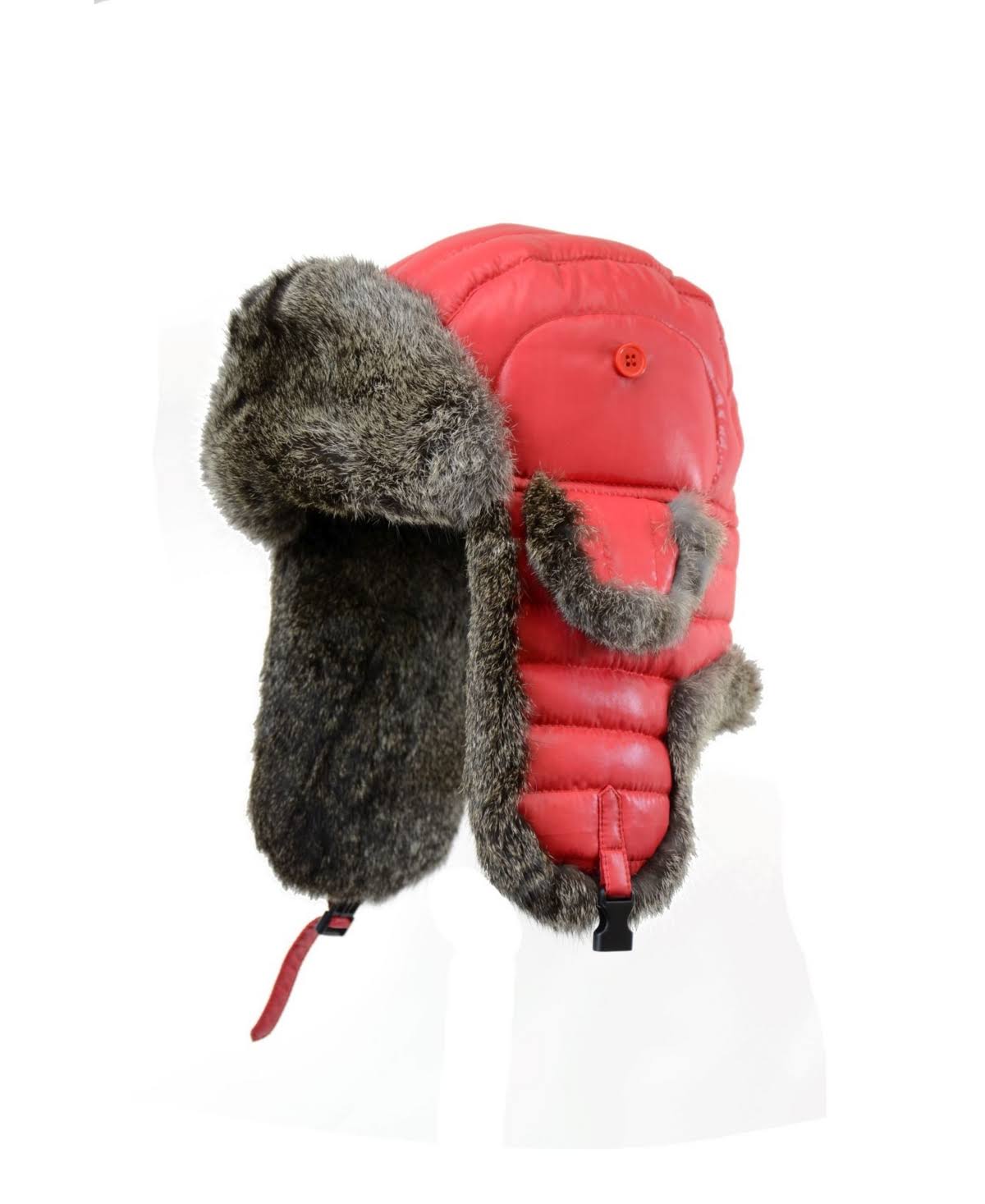 Nylon Shell Rabbit-Trimmed Aviator Hat G40571