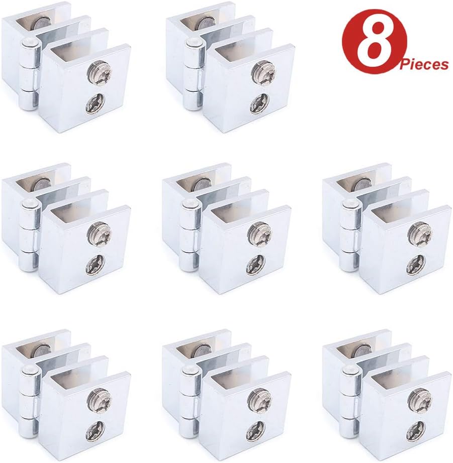 Set of 8 Adjustable Glass Door Hinges H73736