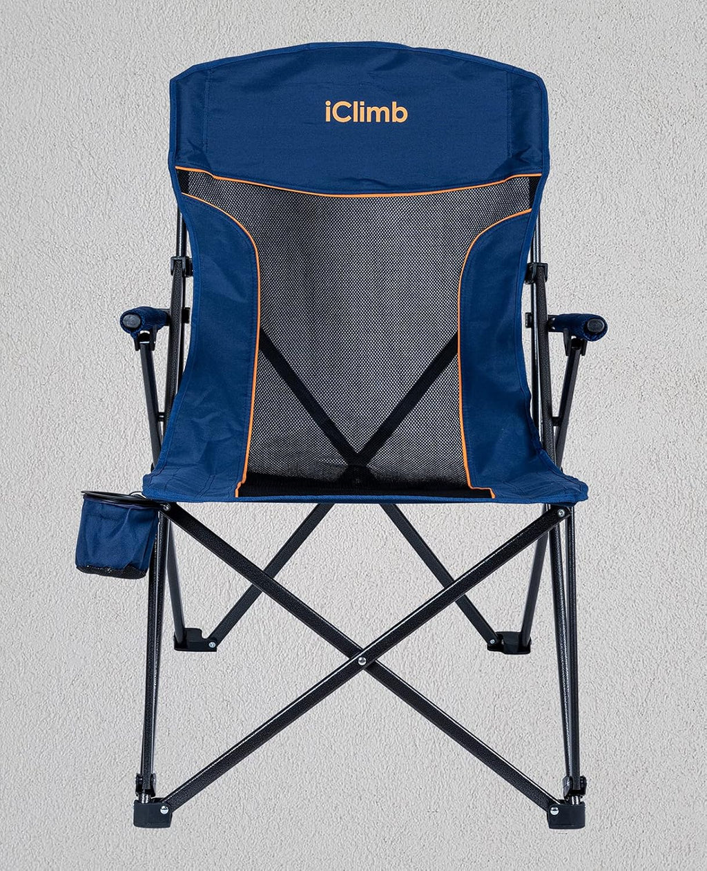 Heavy Duty Folding Mesh Camping Chair with Cup Holder and Carry Bag Q970