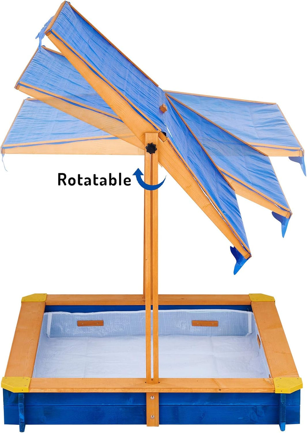 Wooden Outdoor Kids Sandbox with Canopy X24027