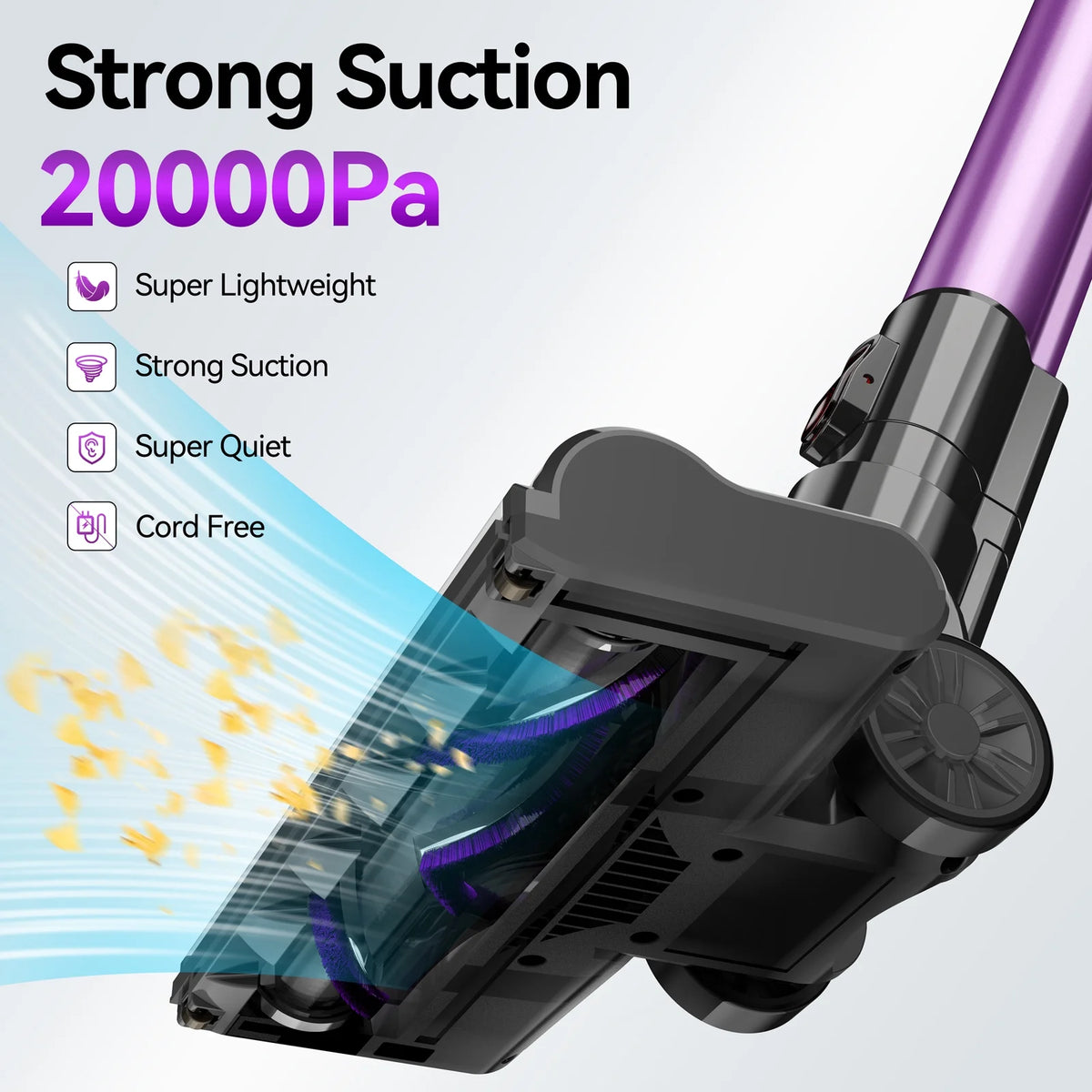 Cordless Vacuum Cleaner, 6 in 1 Stick Vacuum with 20kPa 160W Motor G767