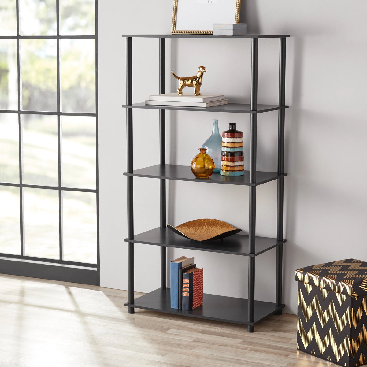 White 5-Shelf Storage Bookcase Z4772