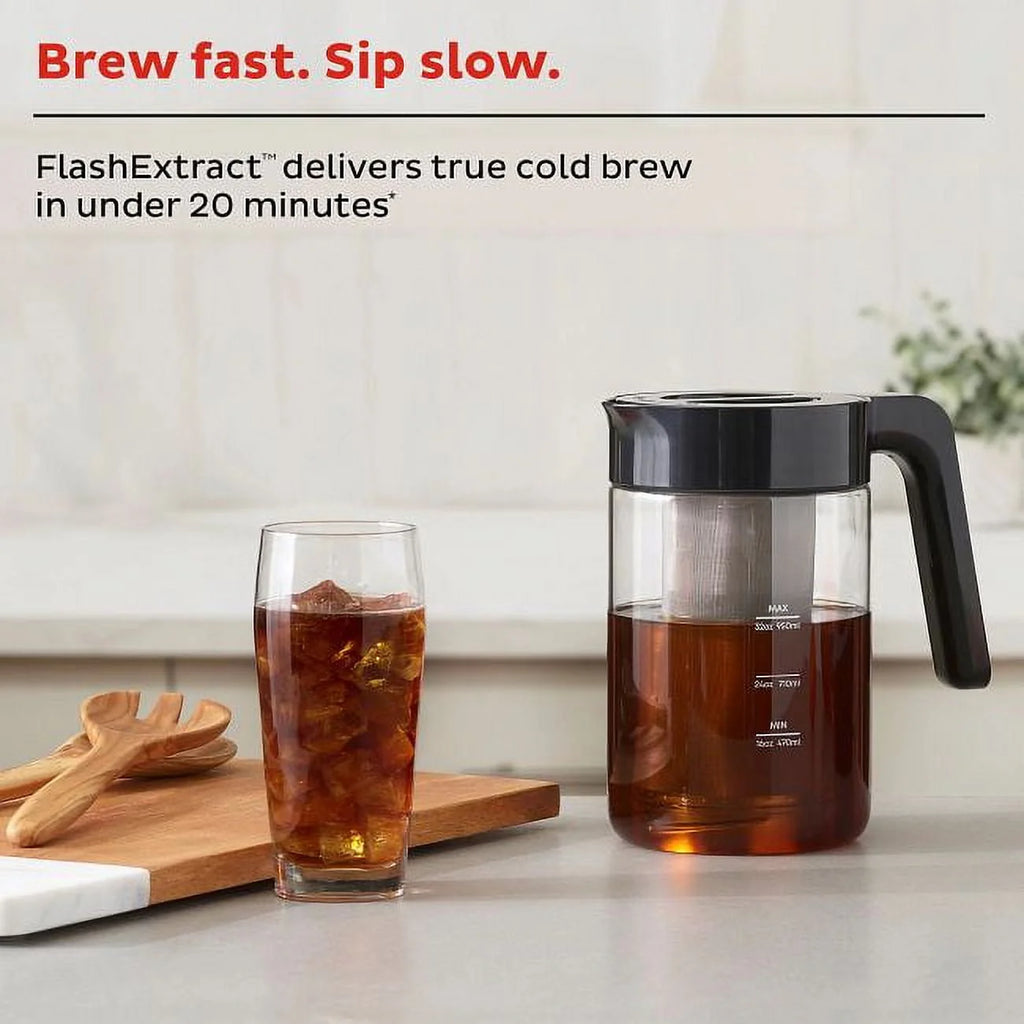 Electric Iced Coffee Maker with 32 oz Glass Pitcher H1821