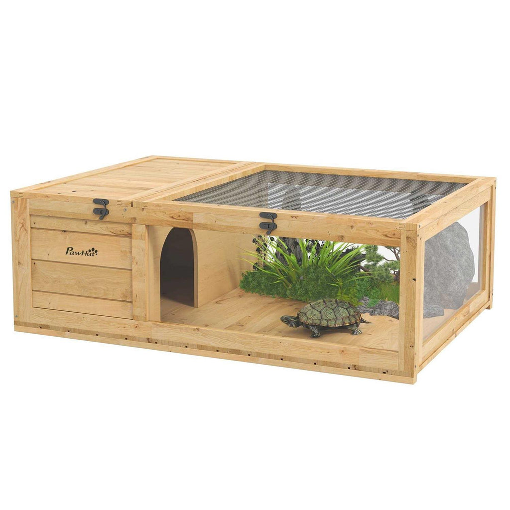 Wooden Tortoise House Turtle Habitat Enclosure V8246
