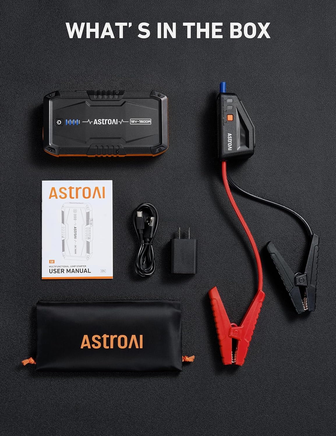 1500A Portable 12V Car Jump Starter B48469