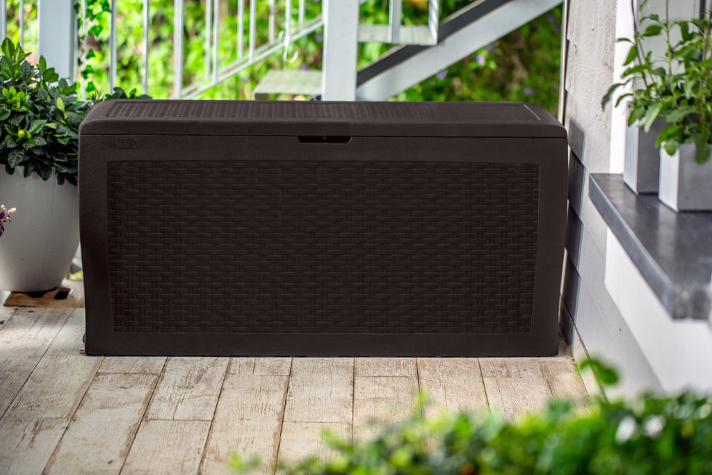 Brown Resin Outdoor Storage Deck Box Y7090