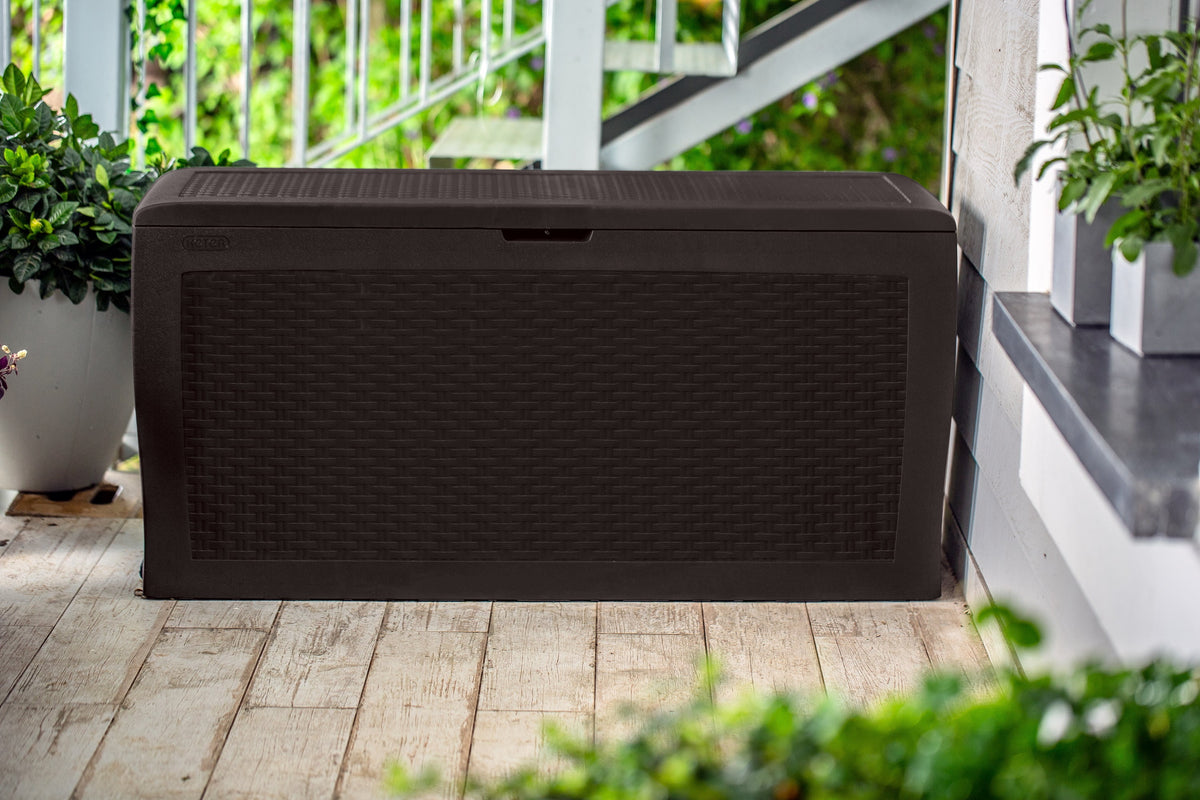 Brown Resin Outdoor Storage Deck Box Y7090