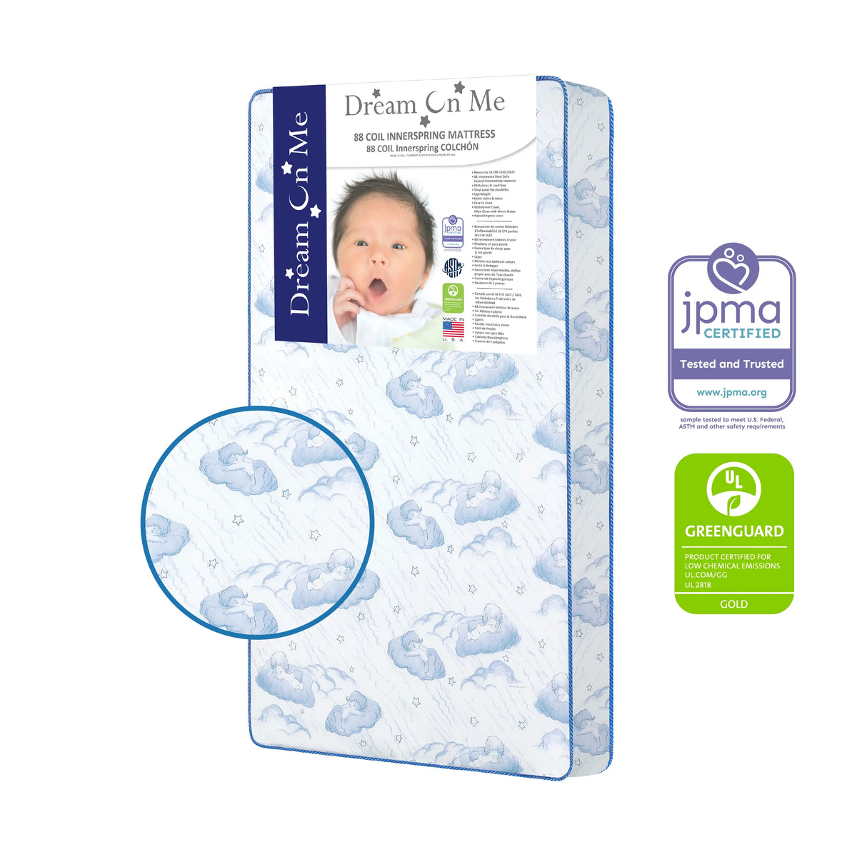 5 88 Coil Crib & Toddler Mattress O829
